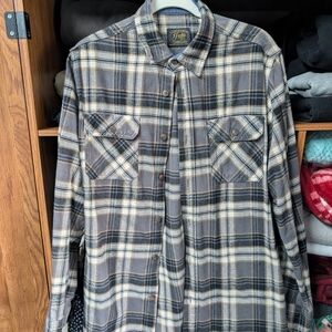 Jachs Gray and Cream Plaid Button Down Shirt